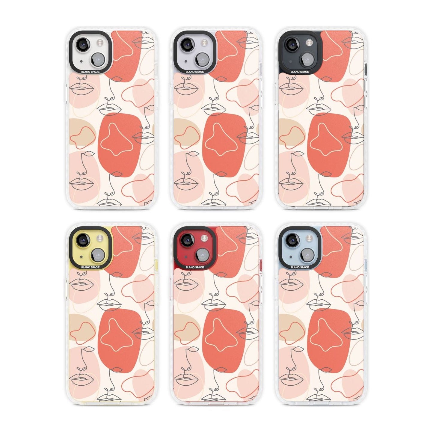 Abstract Face Line Art