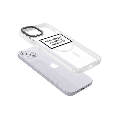 Heureux sur les réseaux sociaux