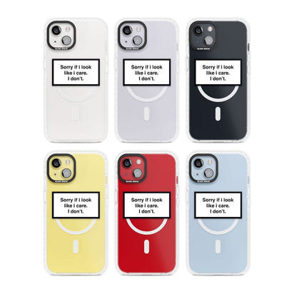 Excusez-moi si j'ai l'air de m'en soucier.