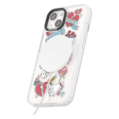 Autocollants Crâne et Fleurs