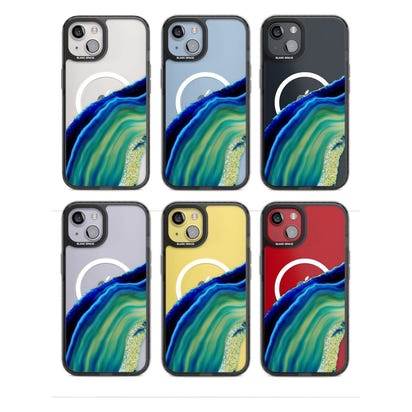 Grüne und blaue Smaragd-Geode