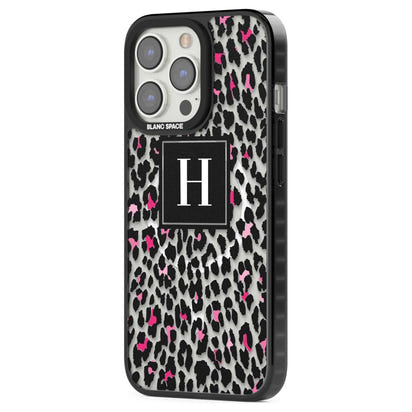 Personalised Clear Pink Leopard Monogram