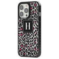 Personalised Clear Pink Leopard Monogram