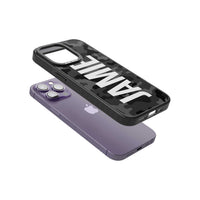 Personalised Black Camo Name Vertical