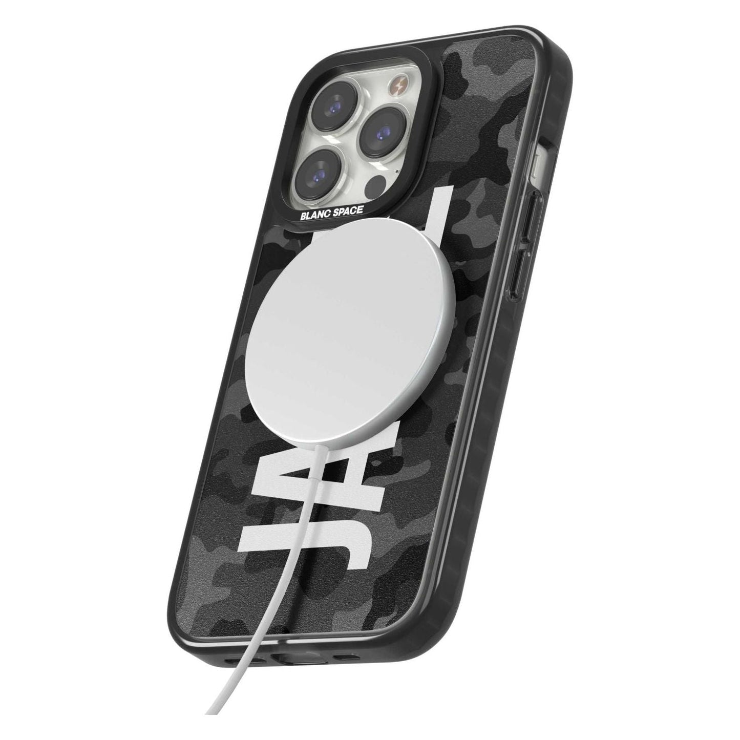 Personalised Black Camo Name Vertical