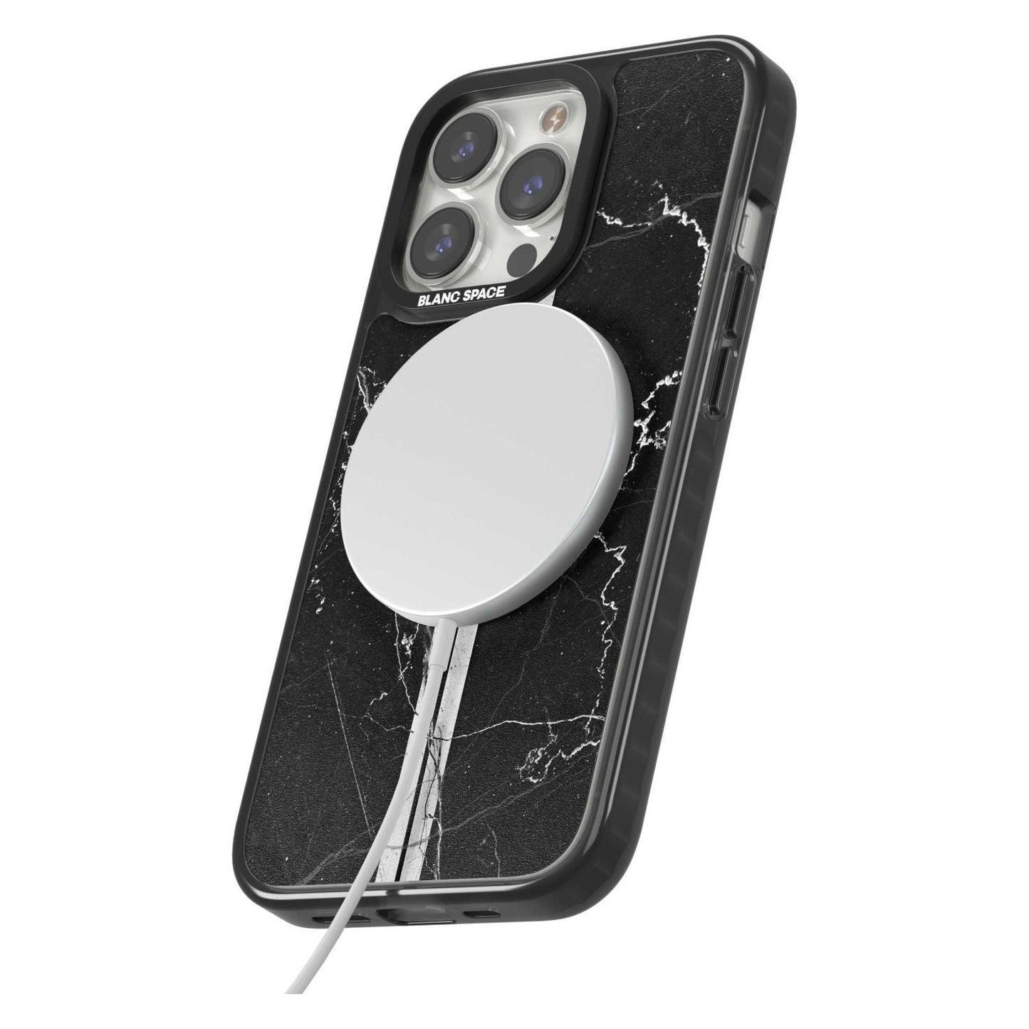 Personalised Black Marble Stripe Initials