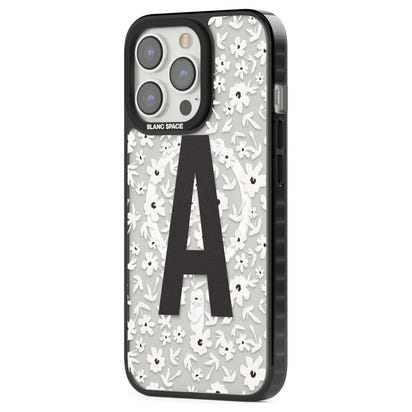 Initiale en gras personnalisée et florale