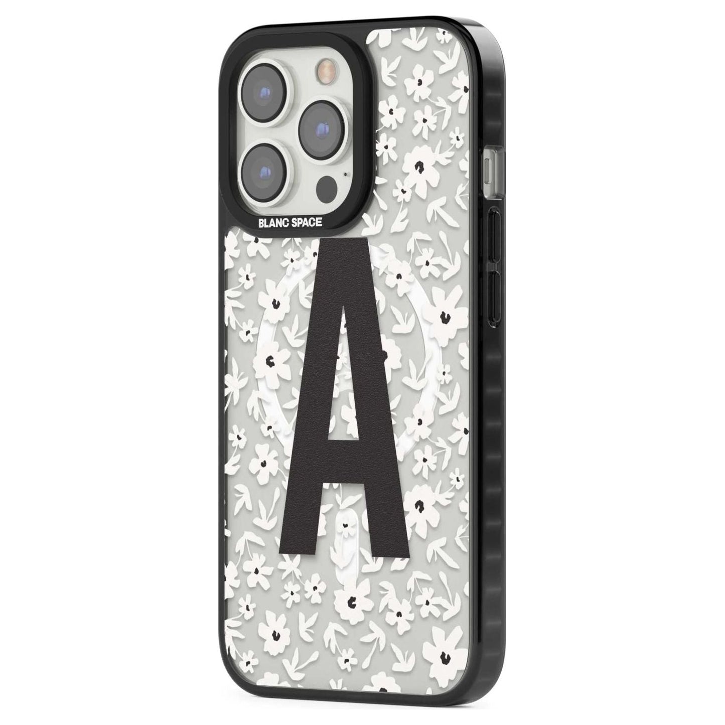 Initiale en gras personnalisée et florale