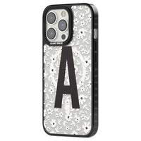 Initiale en gras personnalisée et florale