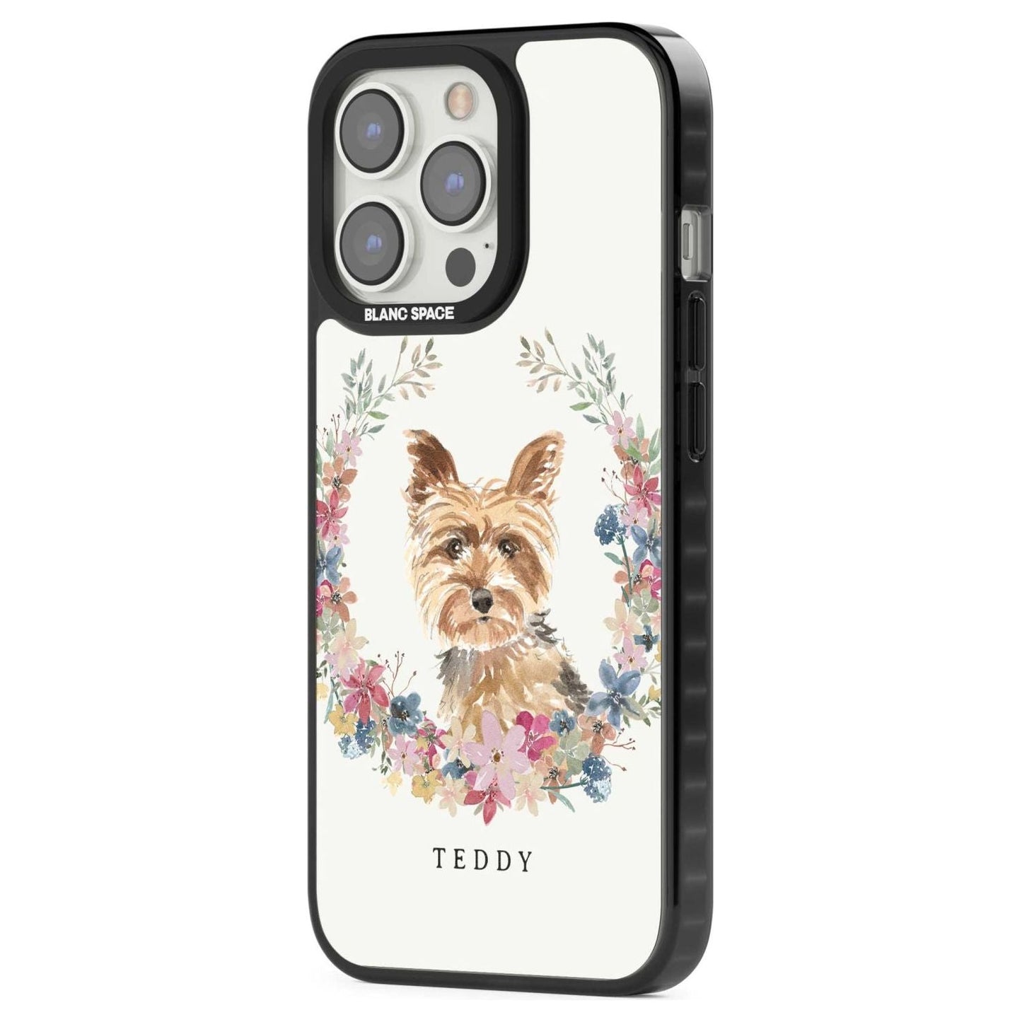 Personalised Yorkshire Terrier Floral Portrait