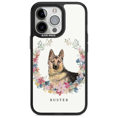 Personalised German Shepherd Floral Portrait