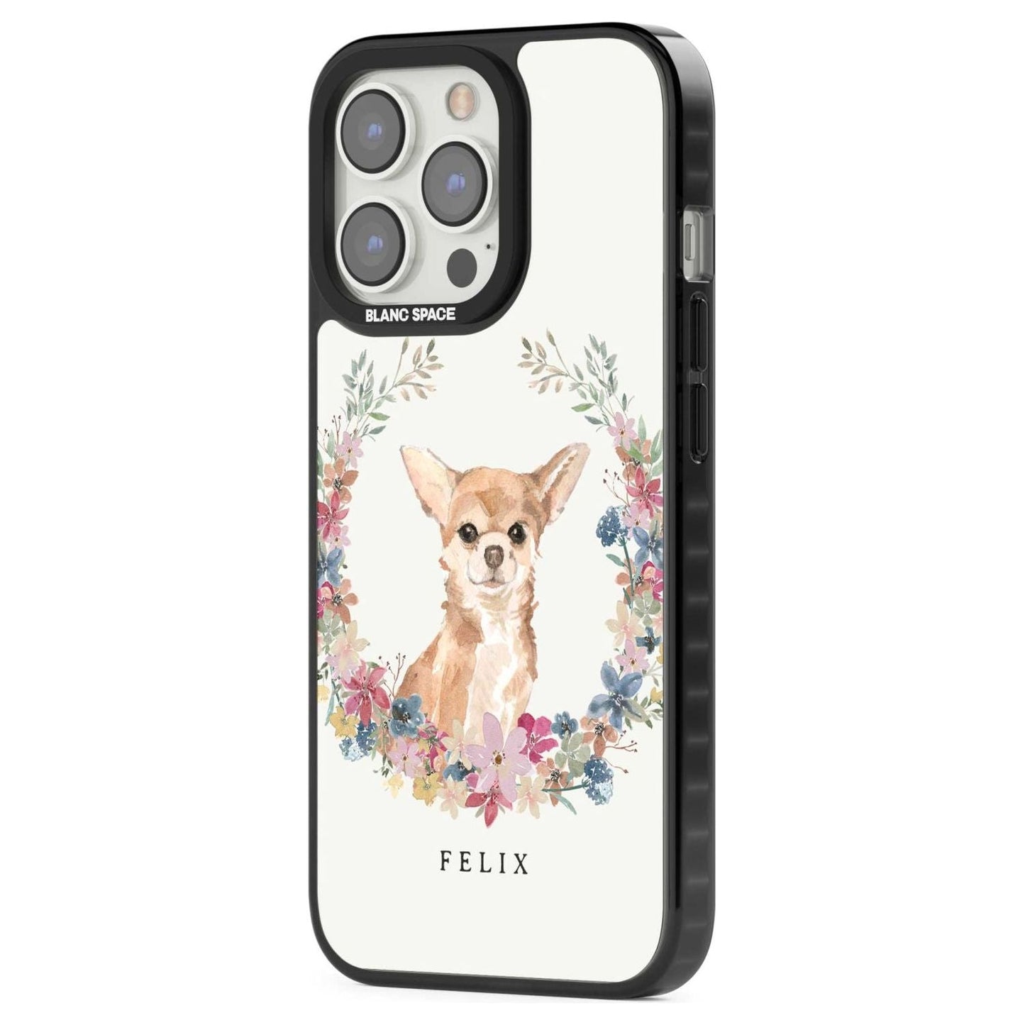 Personalised Chihuahua Floral Portrait