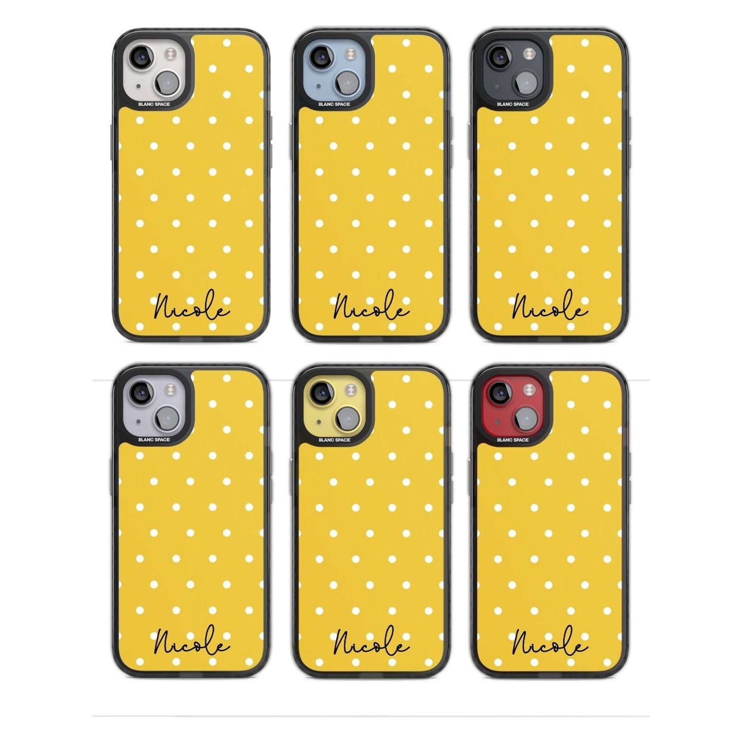 Personalised Yellow Polka Dot