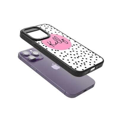 Personalised Pink Circle & Dots