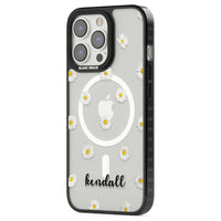 Personalised White Daisies & Cursive