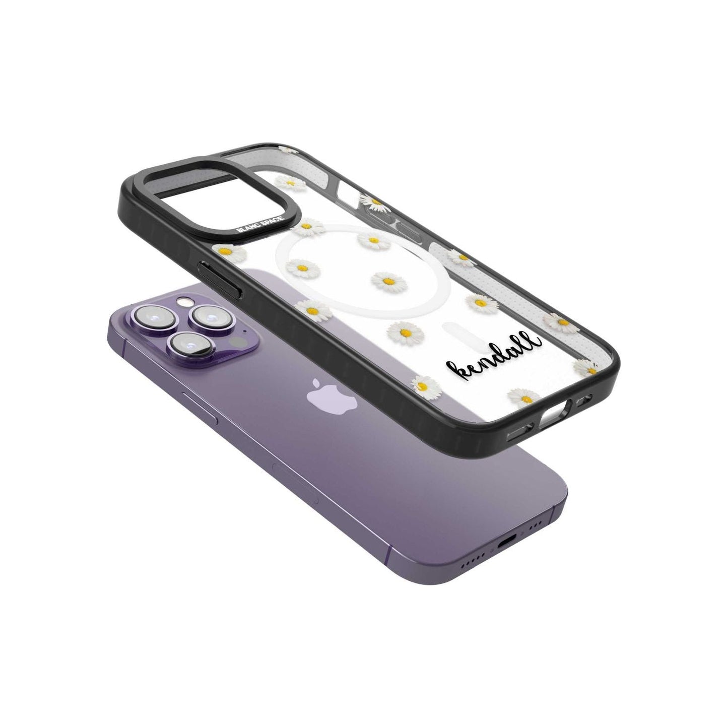 Personalised White Daisies & Cursive