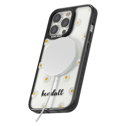 Personalised White Daisies & Cursive