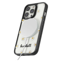 Personalised White Daisies & Cursive