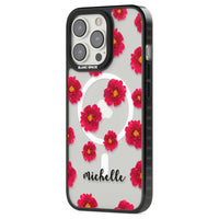 Personalised Red Peonies & Cursive