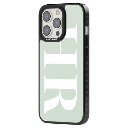 Lettres personnalisées blanches et vert d'eau