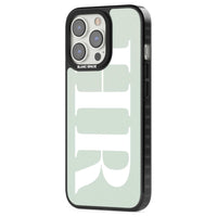 Lettres personnalisées blanches et vert d'eau