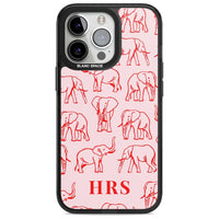 Personalised Red Elephant Outline