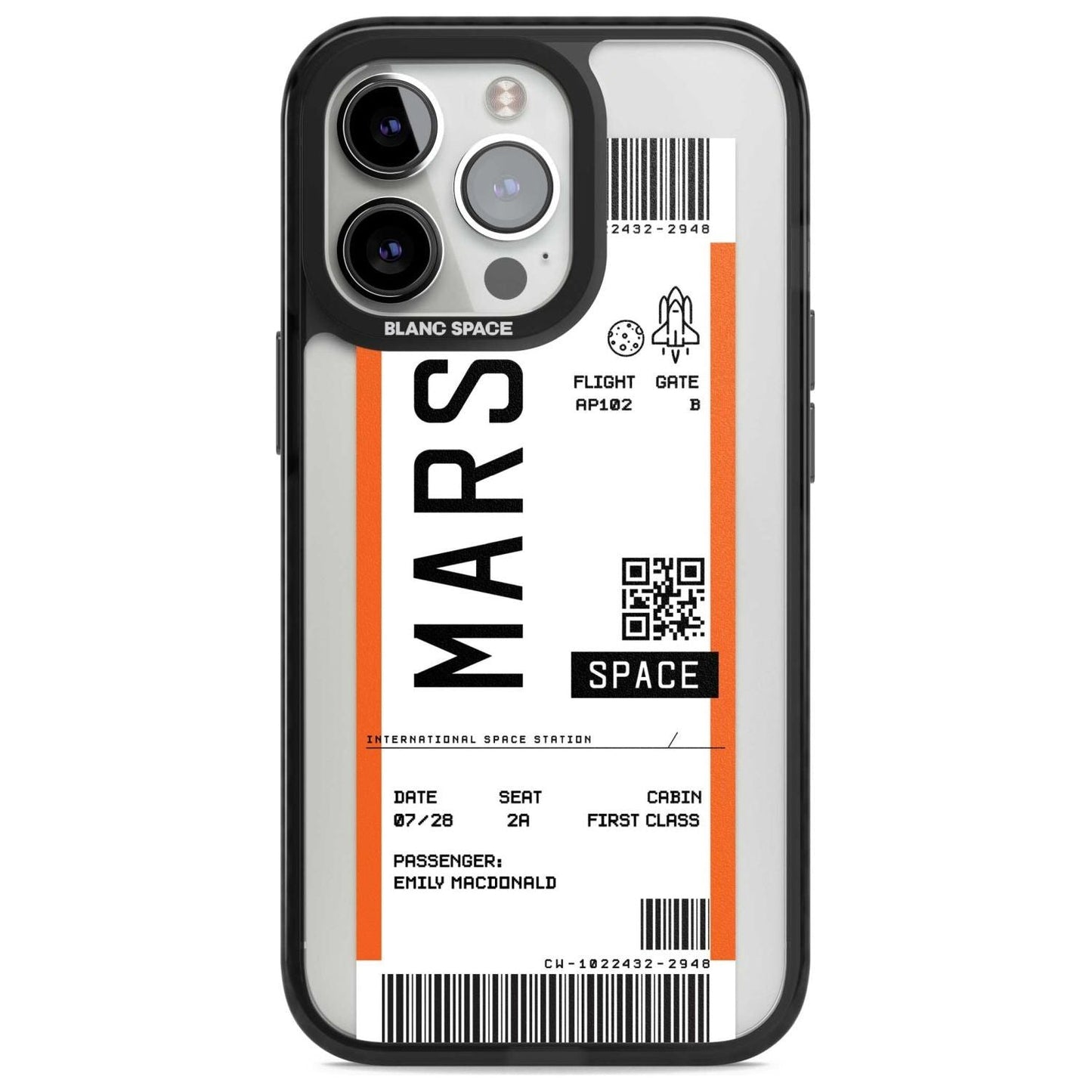 Personalised Mars Travel Ticket