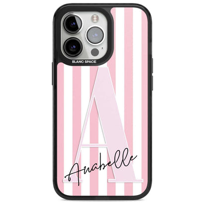 Personalised Pink Stripes & Monogram