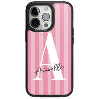 Personalised Pink Stripes Initial