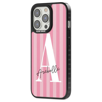 Personalised Pink Stripes Initial