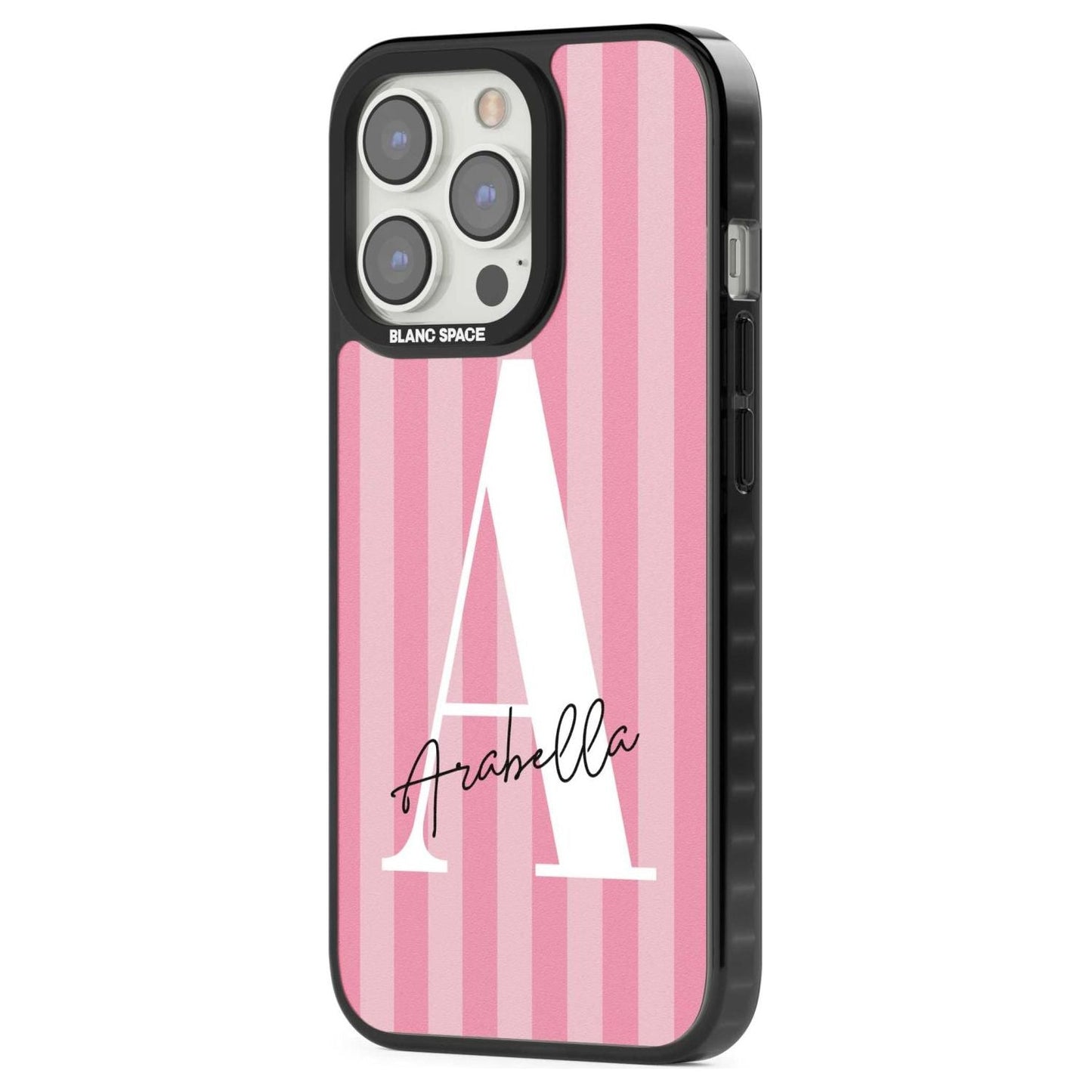 Personalised Pink Stripes Initial