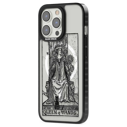 Personalisierte Tarotkarte „Königin der Stäbe“ (transparent)