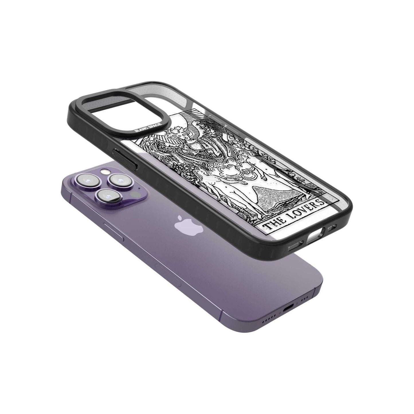 Personalisierte Tarotkarte „Die Liebenden“ (Transparent)