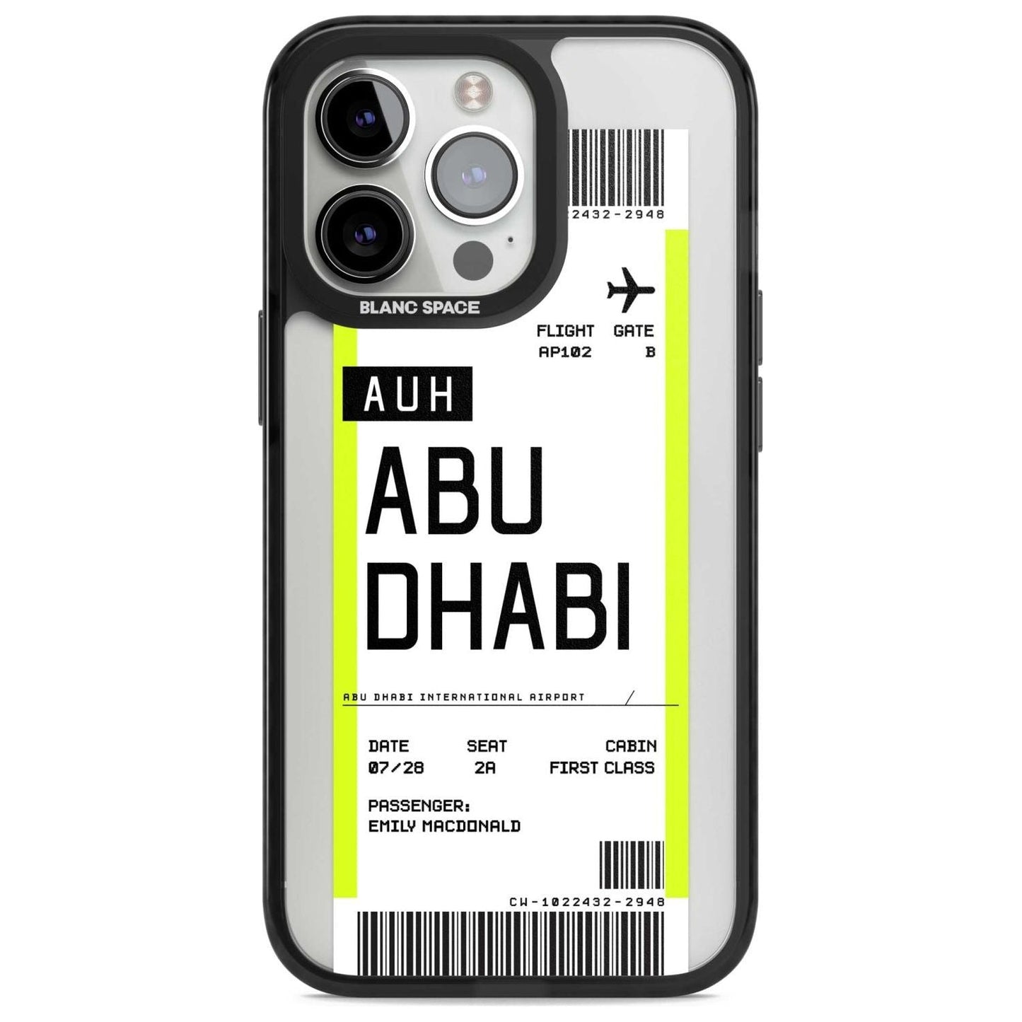 Personalised Abu Dhabi Boarding Pass