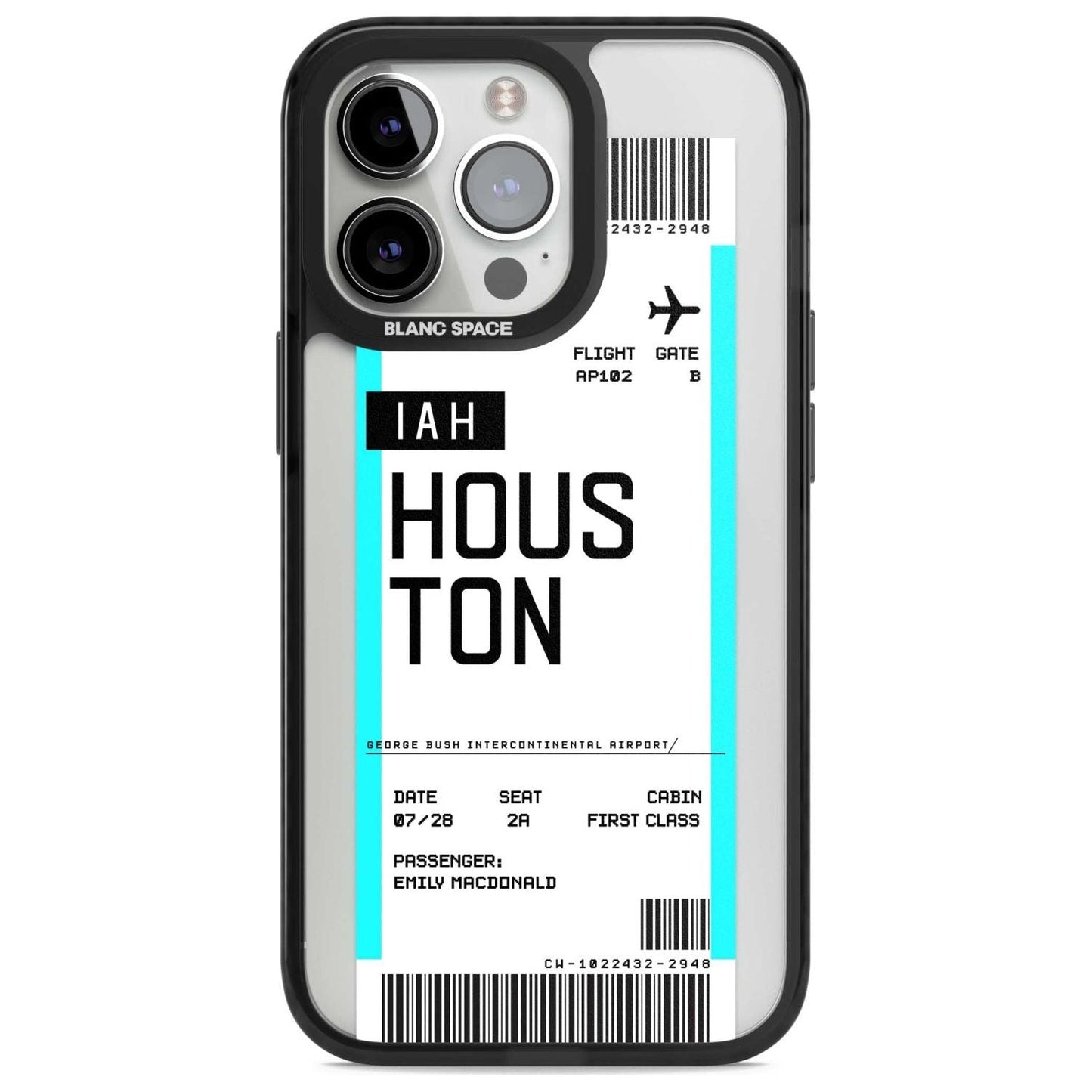 Personalised Houston Boarding Pass