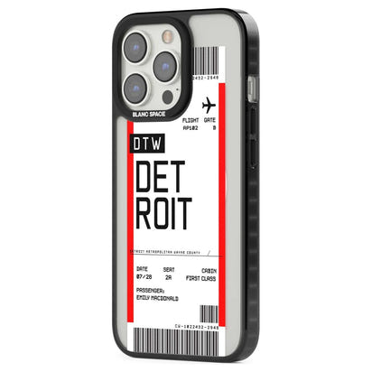 Carte d'embarquement personnalisée pour Détroit