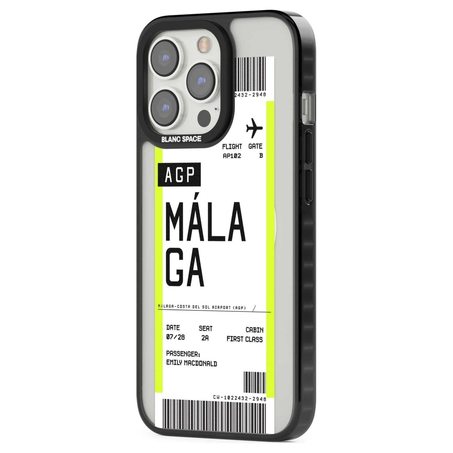 Personalised Málaga Boarding Pass