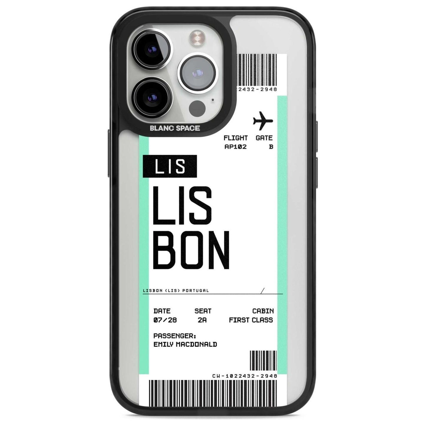 Personalised Lisbon Boarding Pass