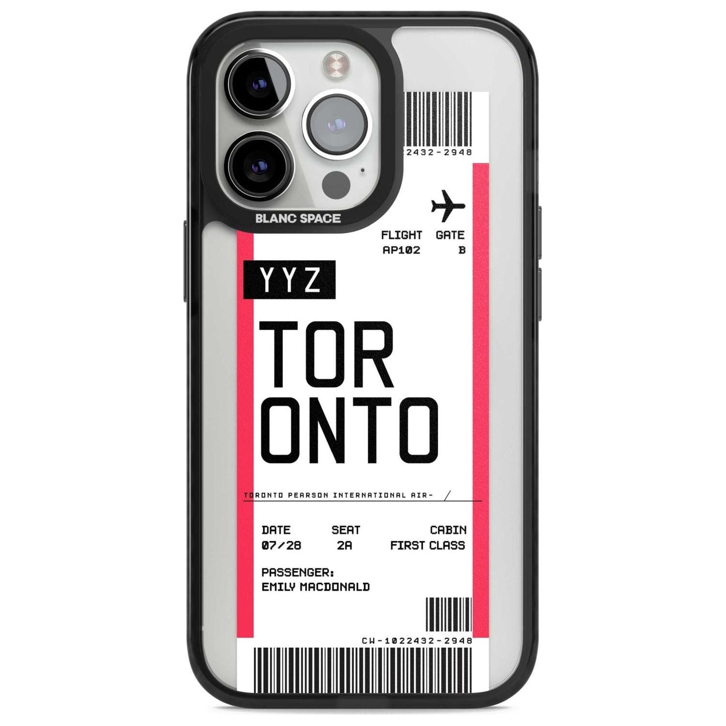 Personalised Toronto Boarding Pass