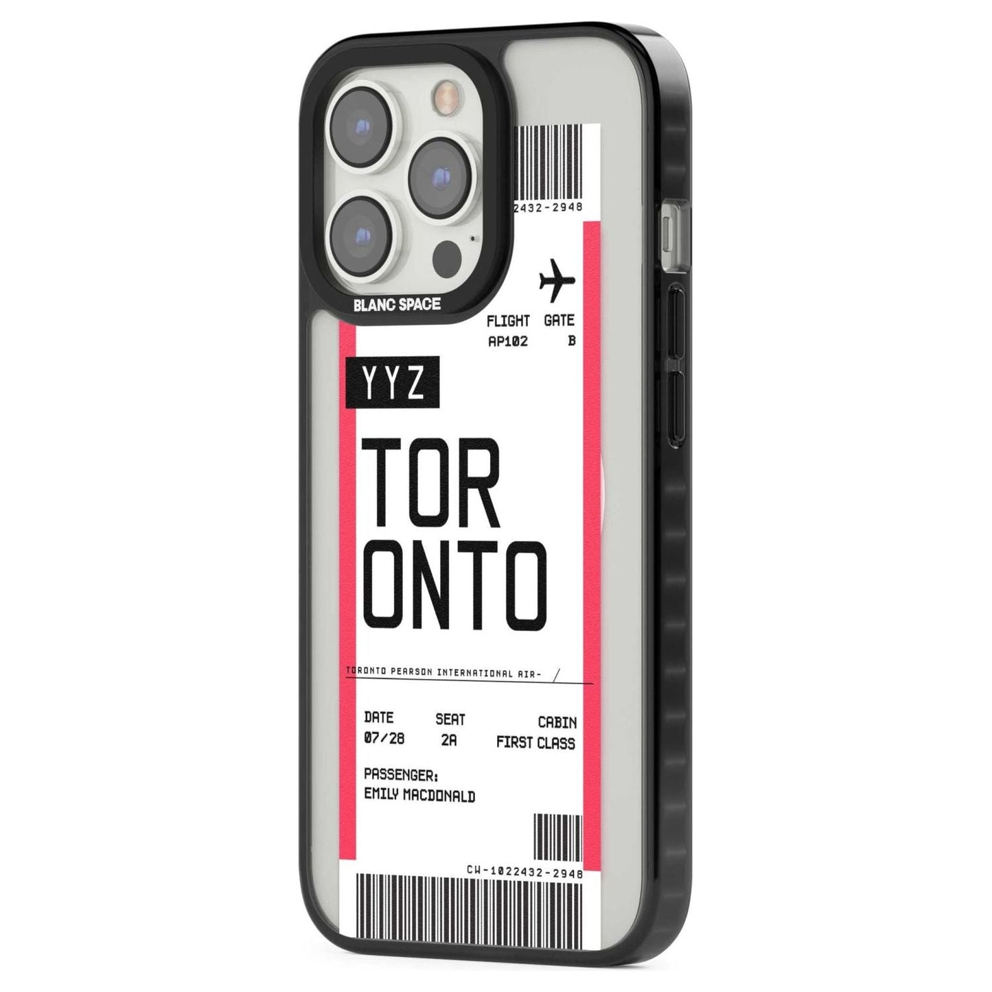 Personalised Toronto Boarding Pass