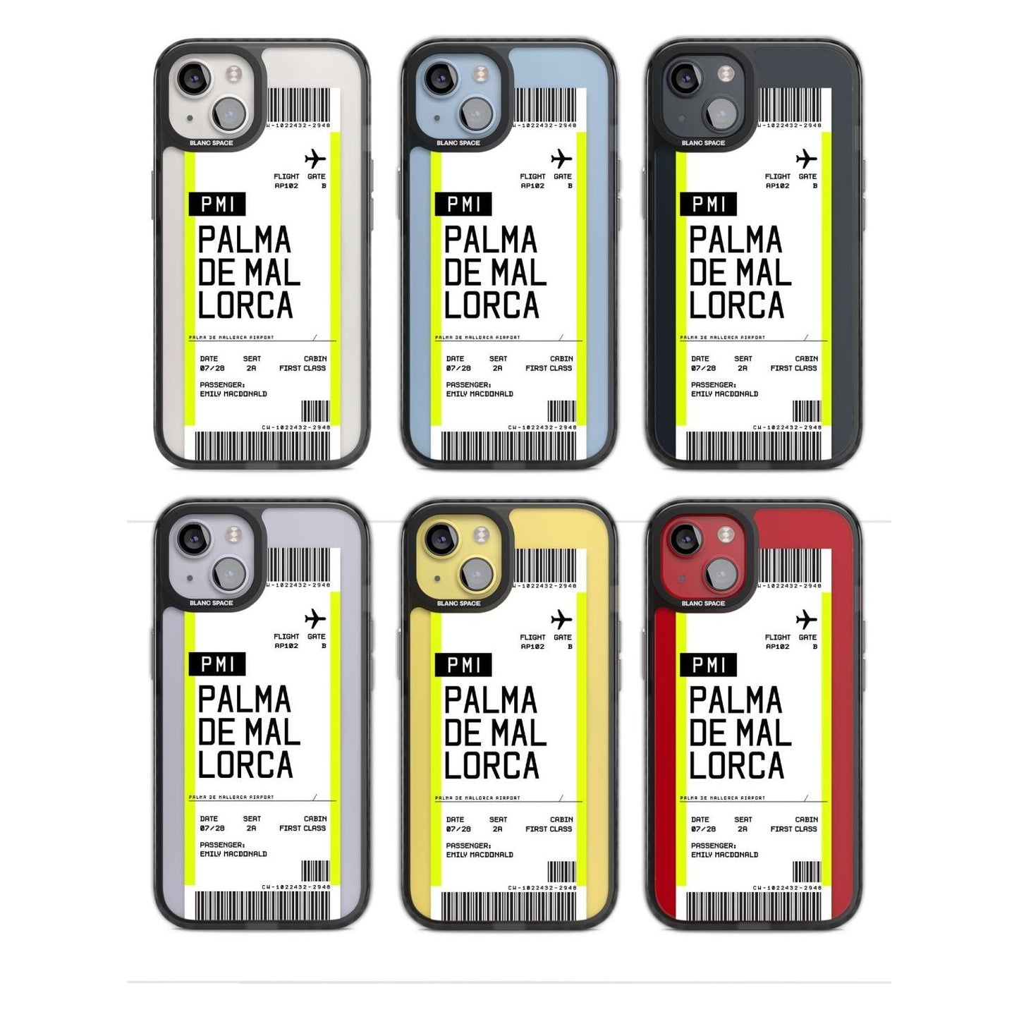 Carte d'embarquement personnalisée pour Palma de Majorque