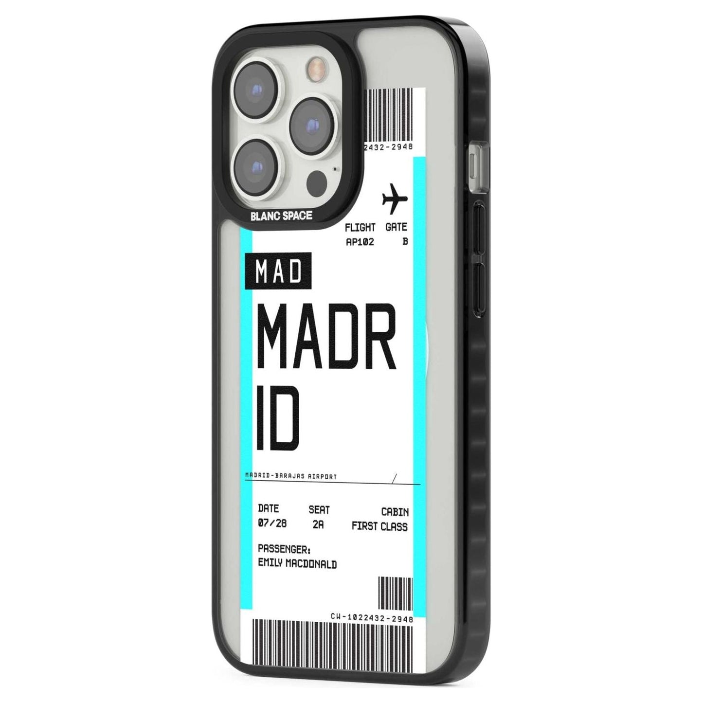 Personalised Madrid Boarding Pass