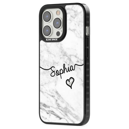 Personalised White Marble Heart