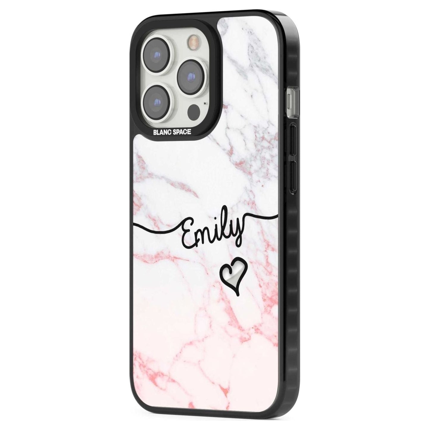 Personalised Pink Fade Marble Heart