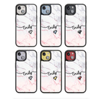 Personalised Pink Fade Marble Heart