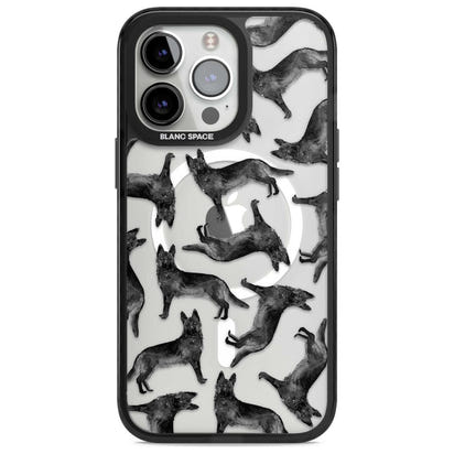 German Shepherd Pattern Black
