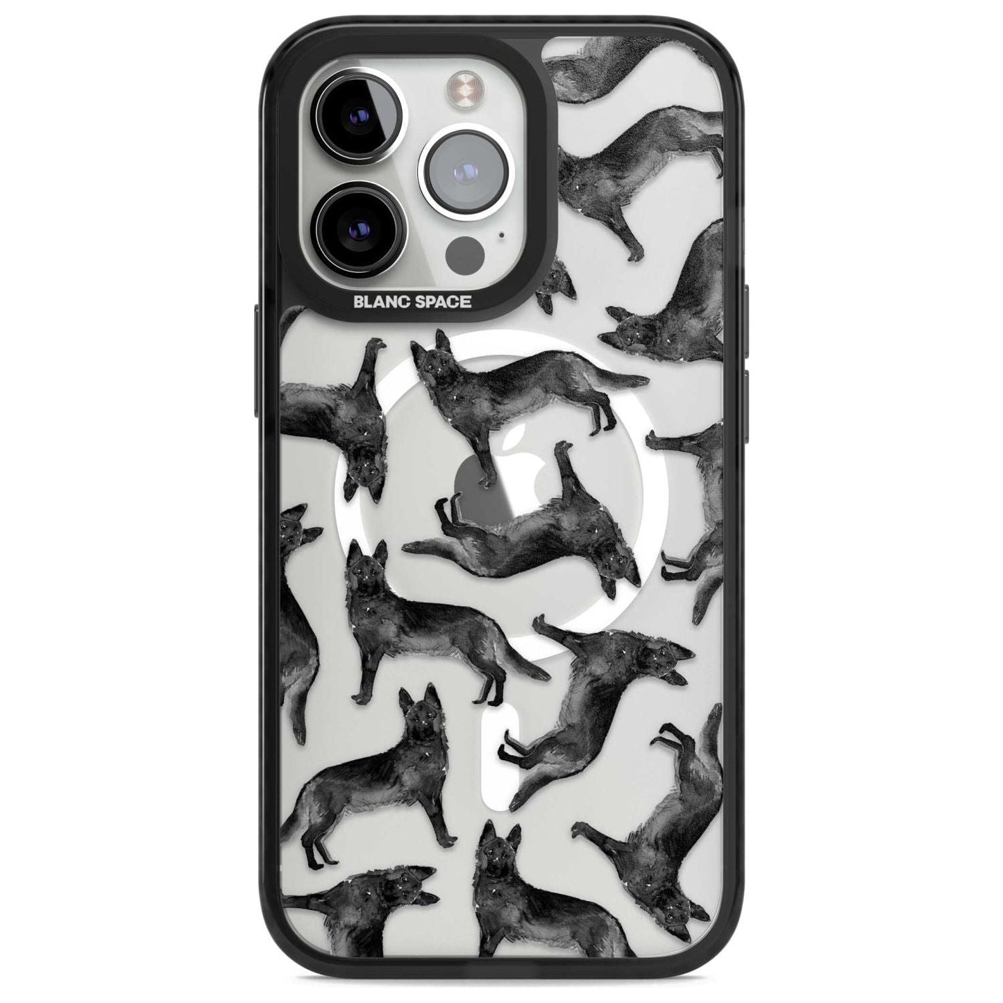 German Shepherd Pattern Black
