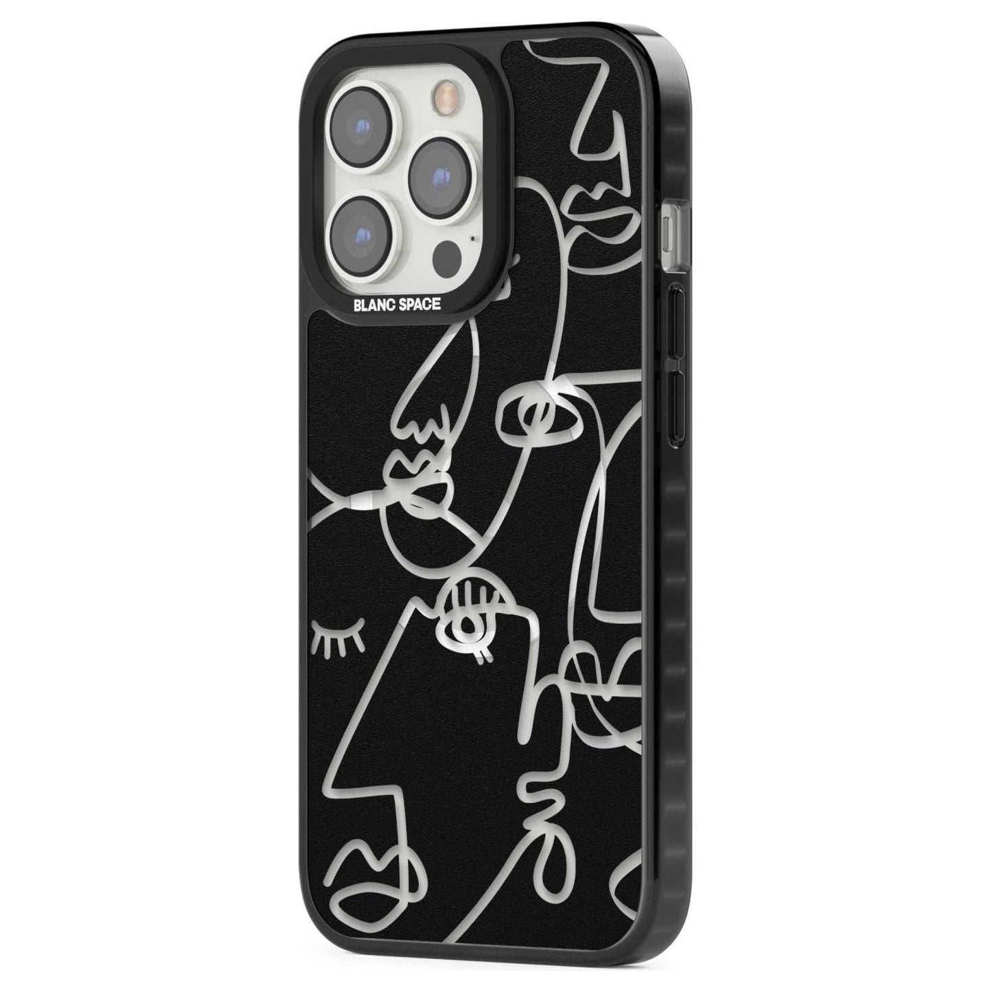 Abstract Line Art Clear Black