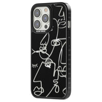 Abstract Line Art Clear Black