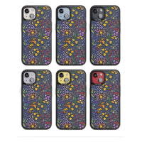 Grappe de feuilles de fleurs sauvages bleu marine